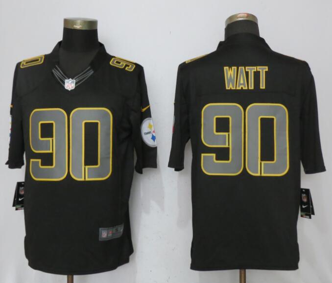 Men Pittsburgh Steelers #90 Watt Impact Limited Black Nike NFL Jerseys->pittsburgh steelers->NFL Jersey